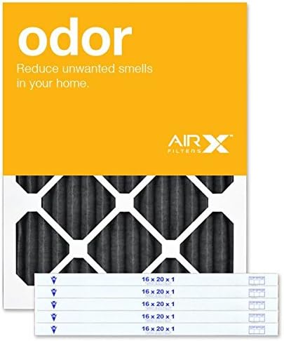AIRX FILTERS WICKED CLEAN AIR. ODOR 16x20x1 MERV 8 Carbon Pleated Air Filter - Made in the USA - Box of 6