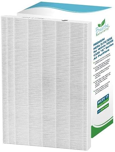 Breathe Naturally Replacement Filters Compatible with Winix C535, Plasmawave 5300, 6300 and Aeramax 300/290 Air Purifiers - True HEPA Filters for Home Purifiers - 12.6" x 16.3" x 1.25" (1 HEPA Filter)