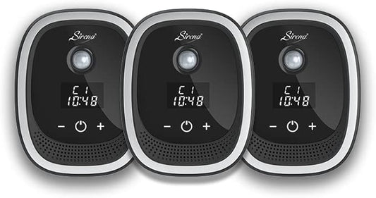 Sirena Air Ionizers for Home Negative Ion Filtration System, Quiet Air Freshener for Bedroom, Kitchen, Removes Odors, Smoke, Dust, Pets, Mini Ionic Air Purifier w/built in Clock and Night Light (3)