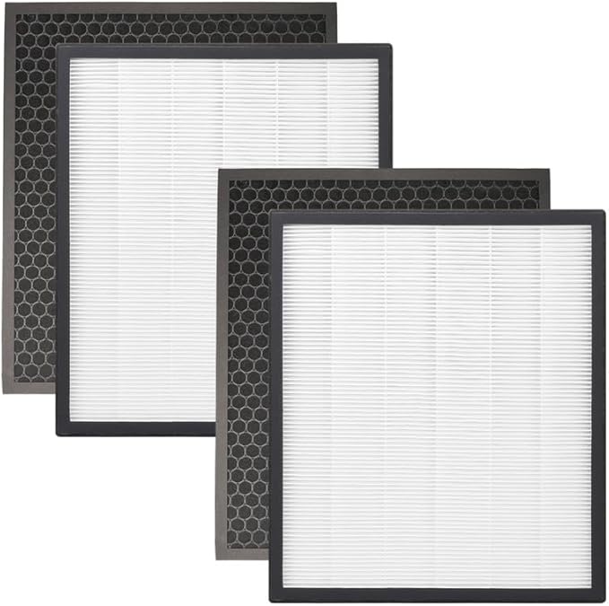 LV-PUR131 Replacement Filters Compatible with LEVOIT Air Purifier Models LV-PUR131s and LV-PUR13, LV-PUR131-RF, 2 Pack True HEPA and Activated Carbon Filters