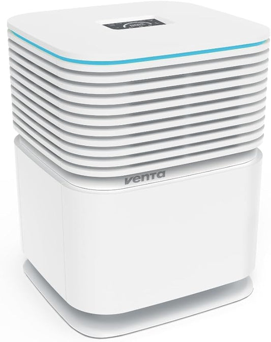 AP730 AeroStyle Compact Air Purifier in White with Voice & App Control, Triple Filtration for Spaces up to 800ft²: Pre-Filter, H13 Filter with 99.97% Filtration Efficiency & Activated Carbon Filter