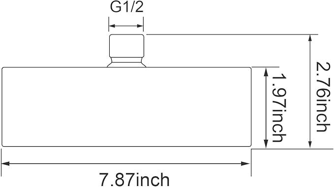 AULEEND，high pressure shower heads，with Anti-Clog Rubber Jets - 360° Rotation Adjustable Shower Head -7.87inches (Brushed Nickel)