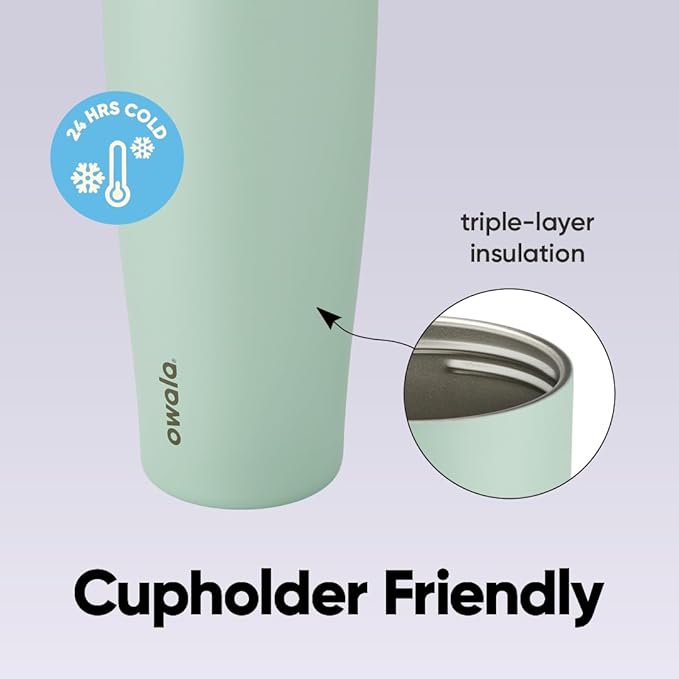 Owala FreeSip Tumbler - Stainless Steel - 40-oz. - Green (Eucalyptus)