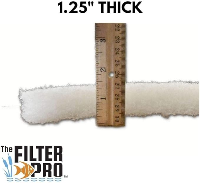 Cut Replacement Skimmer Mat - 14" x 18" x 1.25" Thick Beige Coarse Filter Media to Fit Popular Brands, Made in USA