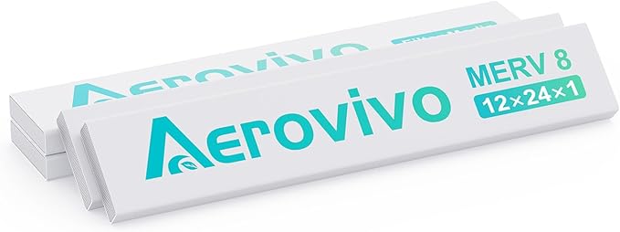 12x24x1 Air Filter Refills, 4 Pack MERV 8 Refills Only for AErovivo Reusable ABS Frame (Not Included)