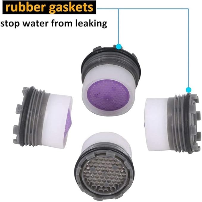 Generic 12 Pcs Faucet Aerator with 4 Pcs Wrench Tool, ABS Material, Polished Finish, 24mm