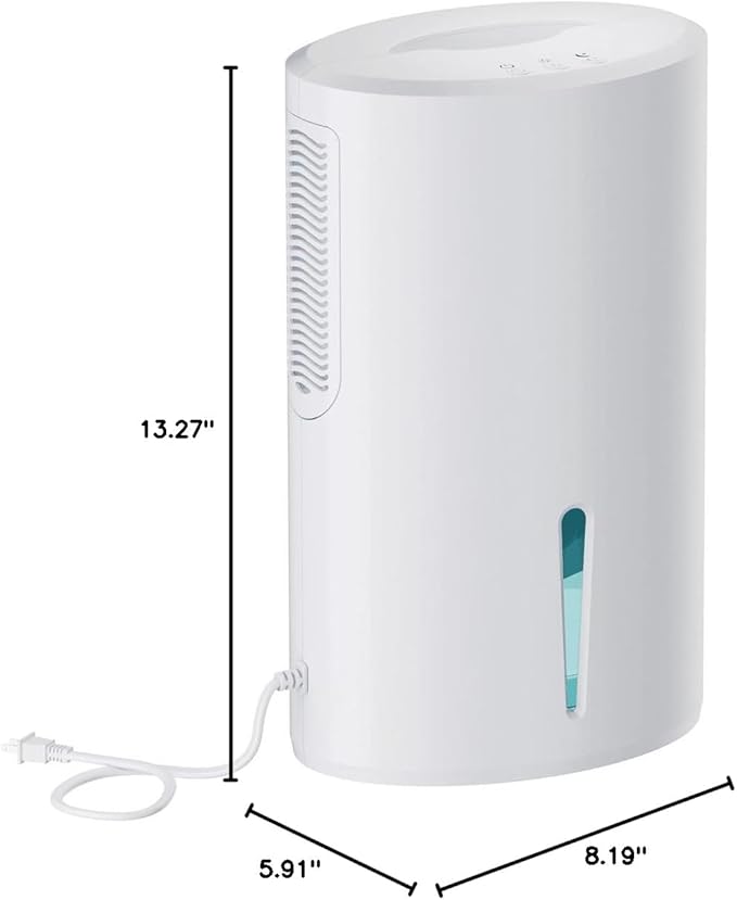 Gocheer Dehumidifiers for Home for Room,800 sq ft Dehumidifier with Drain Hose for Basement,68 OZ Small Dehumidifier for Bedroom Bathroom RV Closet with Auto Shut Off,7 Colors LED Light,Sleep Model