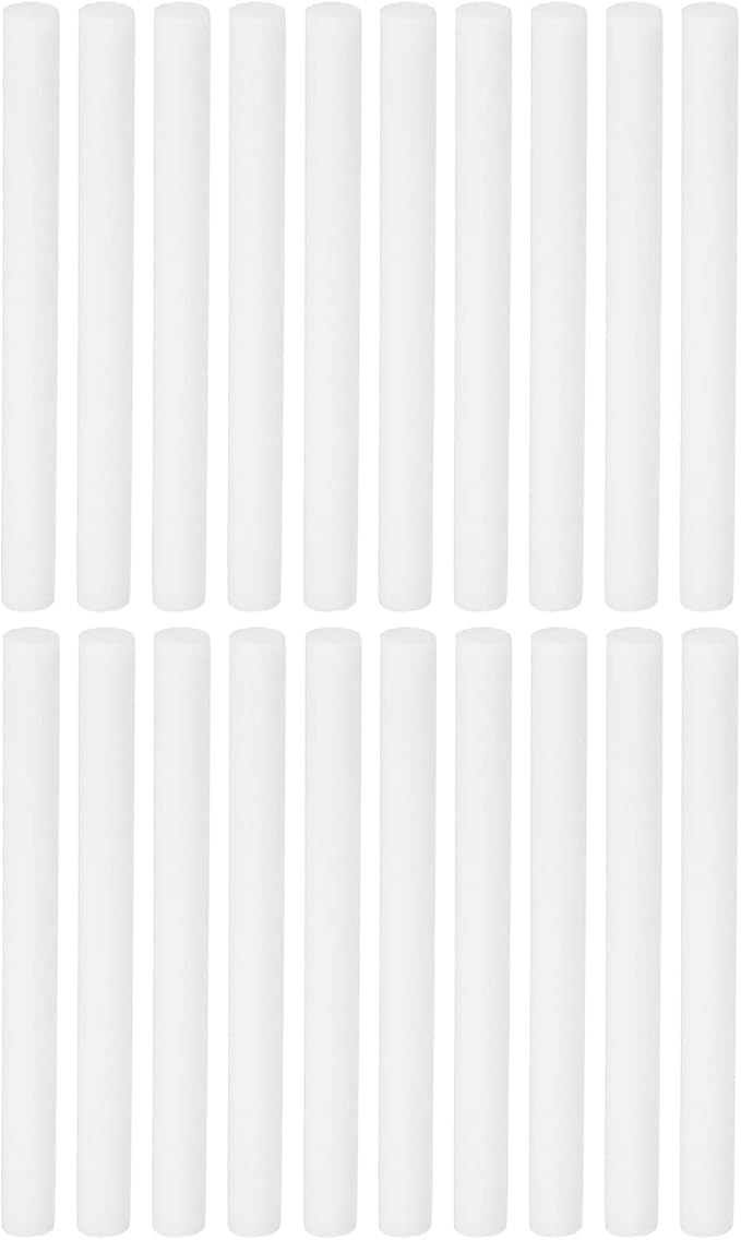 PATIKIL Humidifier Cotton Filter Sticks, 20 Pcs Refill Sticks Filter Wicks Replacement for USB Mini Humidifiers Portable Diffuser (3.15'' x 0.28''), White