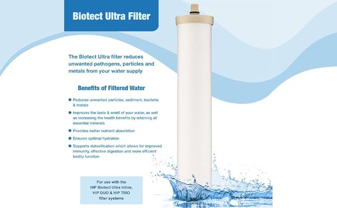 Doulton ¦ W9123050 ¦ 10" Biotect Ultra ¦ Authentic Drinking Water Ceramic Replacement Candle Element Filter ¦ 2504 ¦ White ¦ NSF Certified ¦ M12 Thread ¦