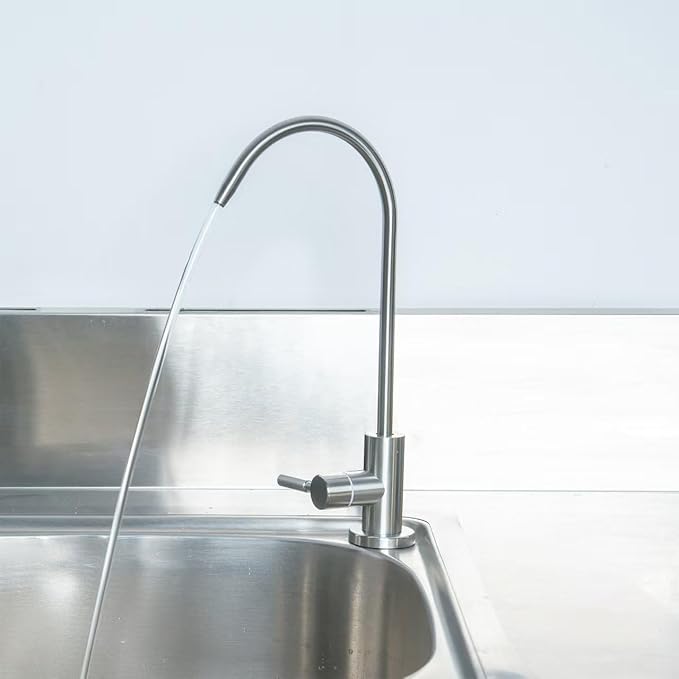 Stainless Steel Drinking Water Faucet, Non-air Gap ro Faucet for Sparkling Water, Cooler Water, Other Reverse Osmosis Water Filtration System (Brushed Nickel 2)