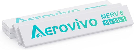 14x14x1 Air Filter Refills, 4 Pack MERV 8 Refills Only for AErovivo Reusable ABS Frame (Not Included)