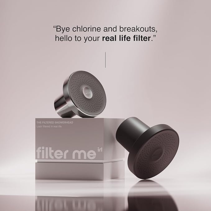 Chrome Filtered Showerhead - High-Pressure Shower Head with Advanced Water Filtration - Reduces Chlorine & Heavy Metals for Healthier Hair & Skin - Easy Installation