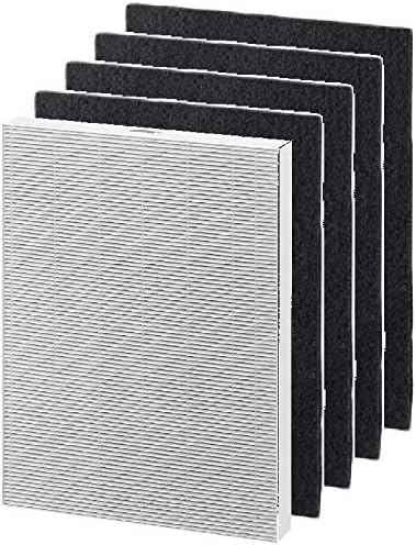 Nispira 9287101 True HEPA Activated Carbon Pre Filter Filter Replacement Compatible with Fellowes AeraMax 200 Purifier Model 190 200 DB55 DX55, 1 Set
