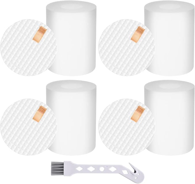 Replacement Base Pre-Motor Filters for Shark AI Robot Vacuum AV2501S AV2501AE RV2502AE AV2511AE RV2520AOUS AV2510AOUS RV2610WA UR2 500SR Parts, 4 Foam & Felt Filters, Replace Part: XBPFRV2500
