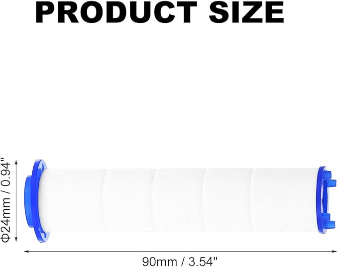 uxcell 12 Pcs Shower Head Filter 3.5 Inch PP Cotton Filter Cartridge Replacement High-Pressure Handheld Fan Shower Jet Sets