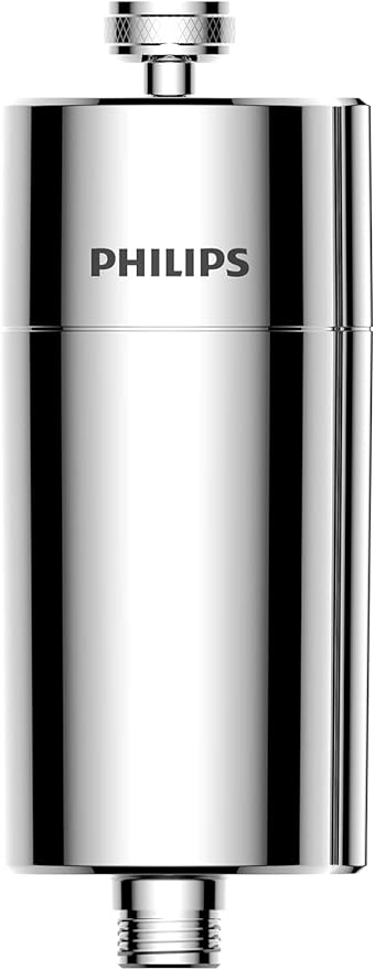 Philips Shower Filter, Water Softener for Hard Water Shower Head Filtration with Double Mesh & NSF Certified KDF Material, Reducing Chlorine/Impurities/Rust Sediments for Handheld Showerhead AWP1775CH