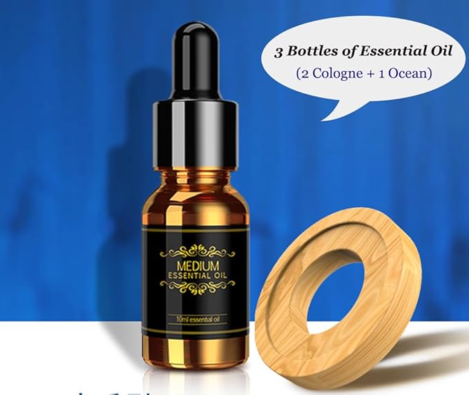 1 Pack Fragrance Tablet Ring, 3 Bottles of Solar Car Air Freshener Refills (2 Fragrance Scented Cologne/Ocean Essentil Oils Refill) Perfume Oil for Car Air Fresheners Air Purifier Aromatic Diffuser