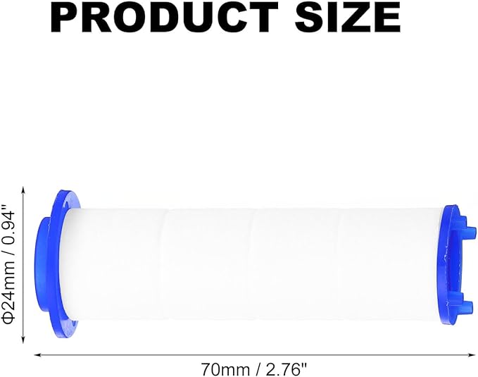 uxcell 12 Pcs Shower Head Filter 2.8 Inch PP Cotton Filter Cartridge Replacement High-Pressure Handheld Fan Shower Jet Sets