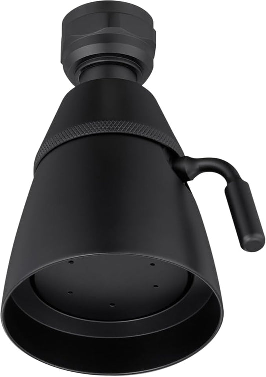 APLusee Matte Black High Flow Replacement Shower Head, Metal Brass Flexible Bathroom Shower Sprayer