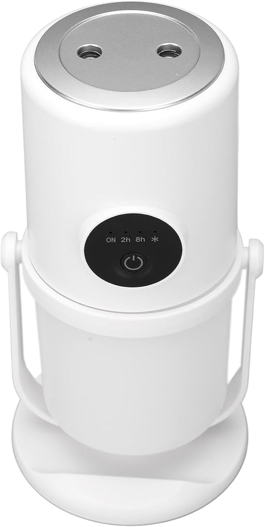 Fockety Cool Mist Humidifier, Quiet Two Mist Mode 300ML Bedroom Desk Humidifier Rechargeable USB Desktop Humidifier with Stand for Bedroom Travel Office Home (White)