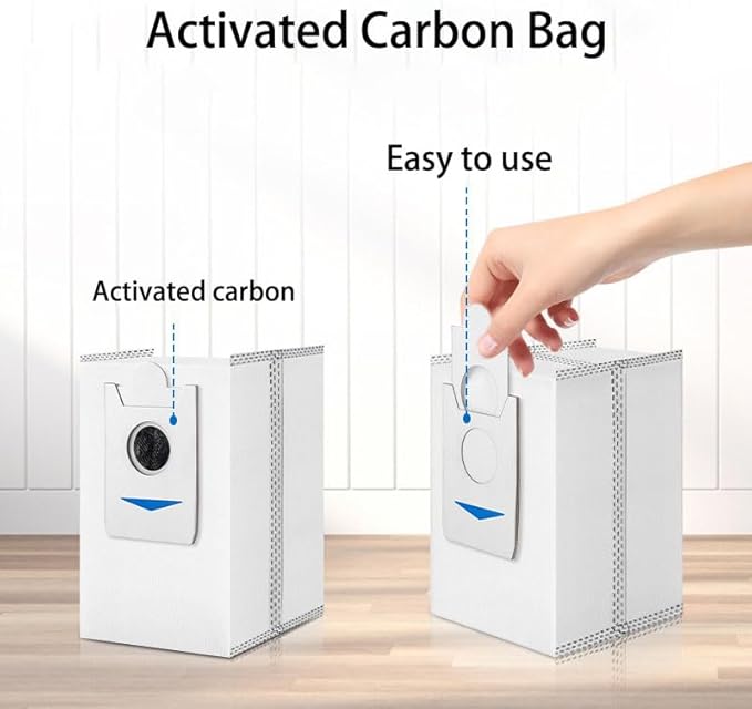 Spare Parts Accessories Kit Compatible With ECOVACS DEEBOT X2 Omni Vacuum Cleaner.1 Main Rubber Brush,1 Normal Main Brush,4 Side Brush,4 Hepa Filters,4 Mop Pads,3 Dust Bags (17 Pack-Black)