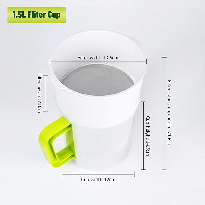 1.5 Quart Food Strainer Yogurt Strainer Maker,Nut Milk Bag Replacement, Yogurt Maker, Soy Milk Juice Filter for Nut Milk, Ideal for Home Chefs