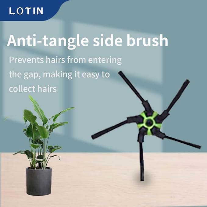 LOTIN Replacement Parts Kit Compatible with Roomba s9(9150),s9+(9550), Series Vacuum Cleaner.Pack of 2 Set of Multi-Surface Rubber Brushes,8 Side Brushes,8 Filters,10 Dust Bags,2 Tools …