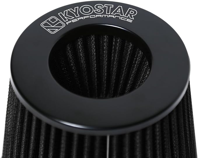 Kyostar Universal Black 3.5 Inch 89mm Air Intake Cone Filter Replacement Quality Dry Air Filter