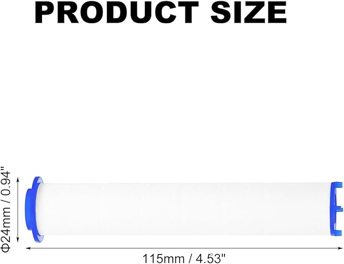 uxcell 12 Pcs Shower Head Filter 4.5 Inch PP Cotton Filter Cartridge Replacement High-Pressure Handheld Fan Shower Jet Sets
