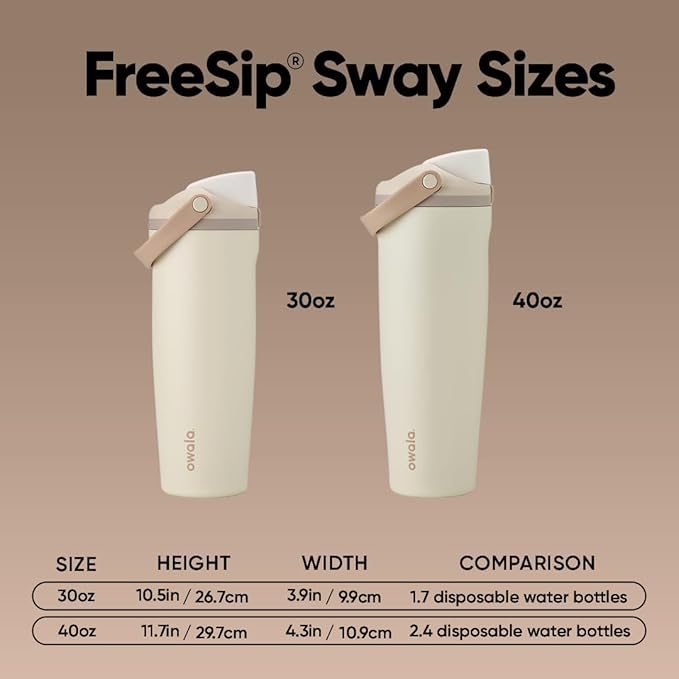 Owala FreeSip Sway - Stainless Steel - 30-oz. - Tan (Lightly Toasted)