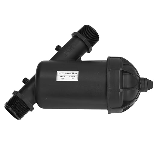 120 Mesh Drip Filter G1‑1/2 Male Thread Disc Filter for Gardening Greenhouse Irrigation