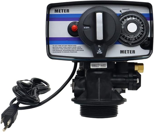 INTBUYING Flow Type Softening Water Control Valve Water Treatment System for Water Filter Softener Resin Tank 110V With Fine Thread