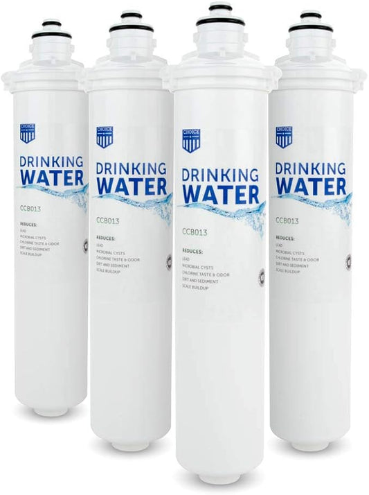 Clear Choice Drinking Water Filtration System Replacement Cartridge for Everpure EV9270-74 EV9611-16 EV9612-11 EV9612-16 EV9635-06 H-104 / H-300 Also Compatible with Nu Calgon 9635-06 4-Pack