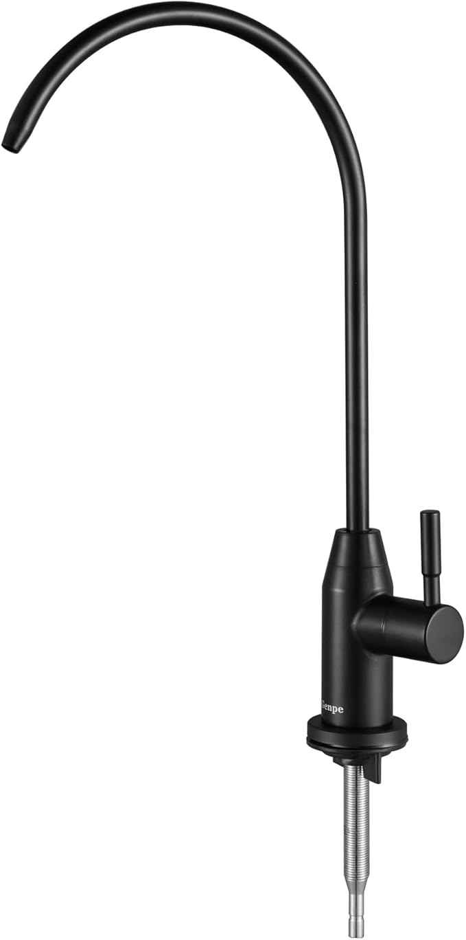 Reverse Osmosis Drinking Water Filter Tap Bar Sink Filtered Kitchen Faucet (Black)