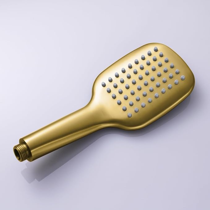 Brushed Gold Shower Head Sprayer with 59 Inch Hose And Bracket Wall Mount Handheld Showerheads SUS304 Stainless Steel Handheld Shower Wand Single Function Shower Set