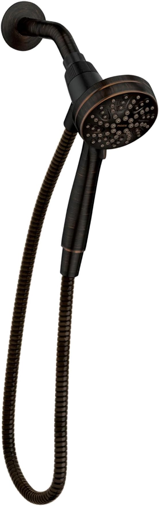 Moen Engage Magnetix Mediterranean Bronze 3.5-Inch Six-Function Detachable Handheld Showerhead with Magnetic Docking System, 26100BRB