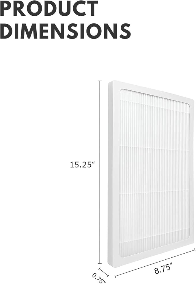 Nispira FAPF02 FAPF024 True HEPA Filter Replacement Compatible with 3M Filtrete FAP02 FAP01-RMS FAP02-RMS Ultra Quiet Air Cleaning Purifiers, 4 Packs