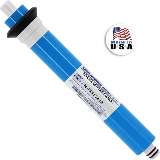 APPLIED MEMBRANES INC. 12 GPD Reverse Osmosis Membrane | RO Membrane Water Filter Replacement for Reverse Osmosis Water Filtration System | 1.5” x 12” Universal Compatibility | Made in USA