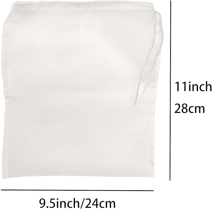 2 Pack Nut Milk Bags with Fruit Roll Sheets, 100 Micron Reusable Nylon Food Strainers Bags Multi-use Food Grade Almond Milk Filter Bags, Fine Mesh Nylon Cheesecloth & Cold Brew Coffee Filter