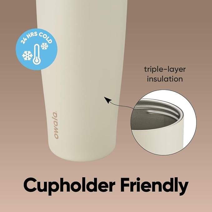 Owala FreeSip Sway - Stainless Steel - 40-oz. - Tan (Lightly Toasted)