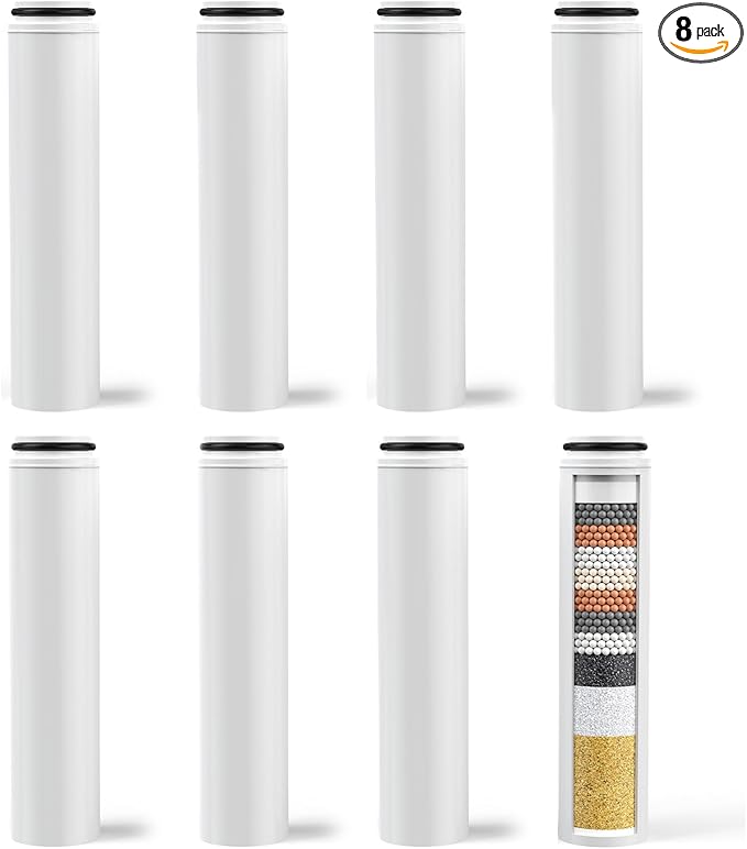 8Pcs Replacement Handheld Shower Head Filters, Compatible with Cobbe Handheld Shower Head, Hard Water Softens Beads - Removes Chlorine - Reduces Itchy - Dry Skin.
