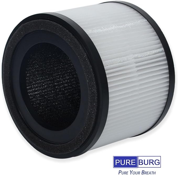 PUREBURG Replacement Filter Compatible with MOOKA AP-S0610L Air Purifier,2-Pack H13 HEPA 3-Stage Filtration Activated Carbon 2-in-1 Air Clean Dust VOCs Odor