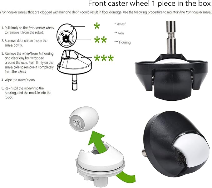 Replacement Parts Compatible for irobot Roomba 600 Series 694 695 677 671 690 680 660 650 620 614 595 585 564,2 Bristle & Beater Brushes, 6 Filters, 6 Side Brushes 1 Caster Wheel
