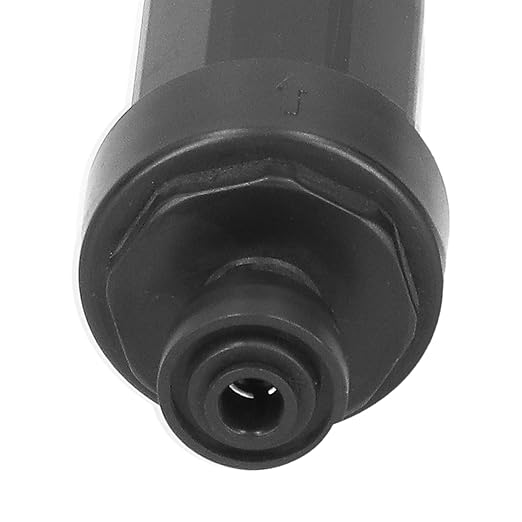1/4in Irrigation Filter with Stainless Steel Strainer Quick Connect Filtration System for Courtyards Gardens Black 3.9x1.6in