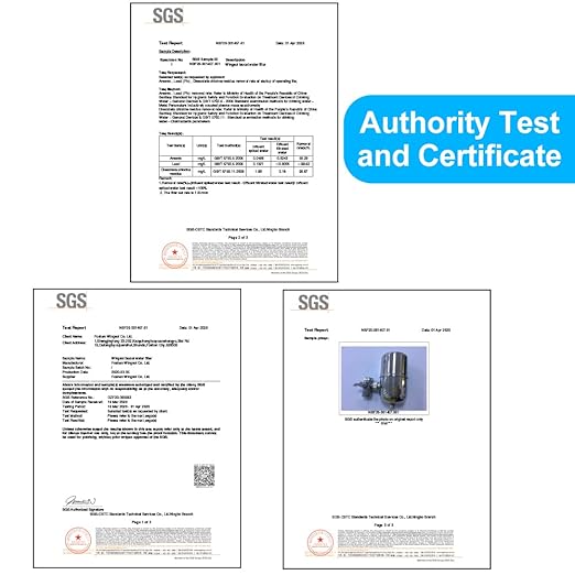 WINGSOL Stainless Steel Water Filter for Sink Faucet, Temp. Sensor LED Light, NSF/ANSI 42&53, 360° Rotating Tap Purifier Reduce PFAS, Lead, Chlorine & Microplastics, 350 Gallons Long-Lasting