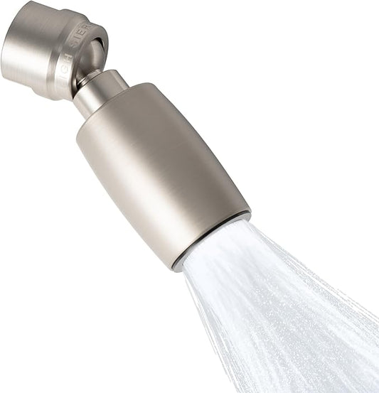 High Sierra Showerheads® - CLASSIC™ Solid Metal 1.8 GPM Award Winning, Low Flow Shower Head, Patented Nozzle Never Clogs - Brushed Nickel Finish