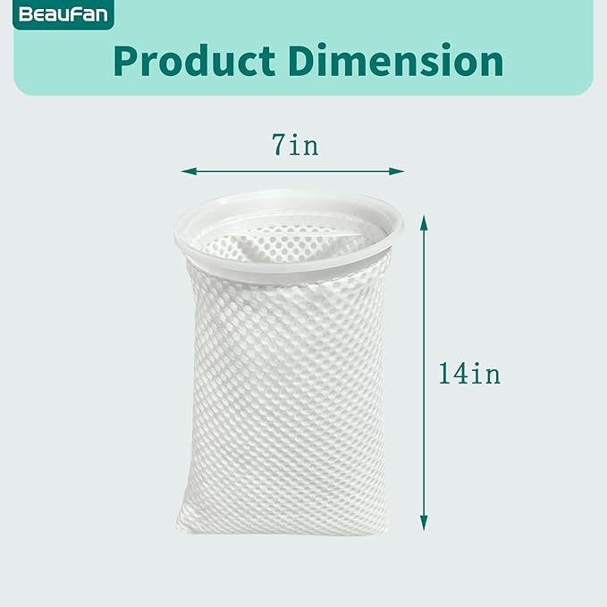 7 Inch 2 Pack 150 Micron Honeycomb Filter Socks for Fish Tank, Aquarium Filter Sock 3D Honeycomb Design Filter Sock, Aquarium Filter Bags for Saltwater