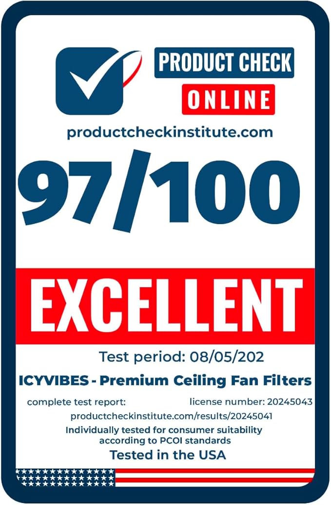 Premium Ceiling Fan Filters for Blades – 10 Pcs Activated Carbon Air Purifier Pads – Unscented Washable, Reusable, Coconut Shell Charcoal Dust Catcher Covers for Home Lighting, Colorfill Fan Extractor