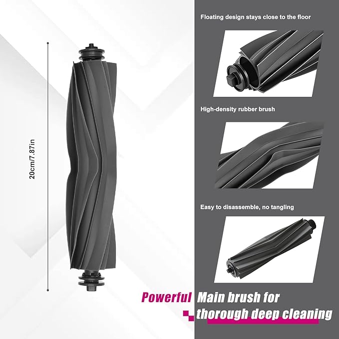 Accessories Kit for Dreame X40 Ultra L40 Ultra MOVA P10 Pro Ultra Robot Vacuum Cleaner, 2 Main Brushes, 4 HEPA Filters, 4 Mop Pads, 4 Vacuum Bags, 6 Side Brushes, 1 Cleaning Brush, 1 Screwdriver