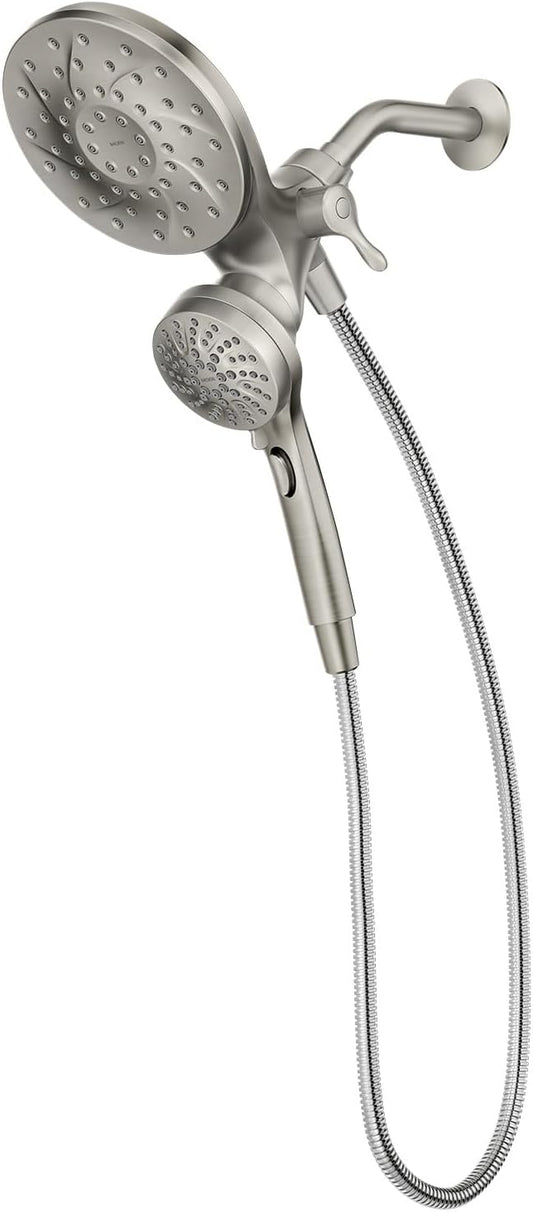 Moen 26009SRN Engage Magnetix 2-in-1 Combo Rain Showerhead with Detachable Handheld Shower Spray, Featuring Magnetic Docking System, Spot Resist Brushed Nickel